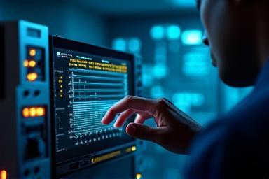 Technician analyzing RF spectrum